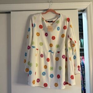 BloomChic Flower Print Peplum Top